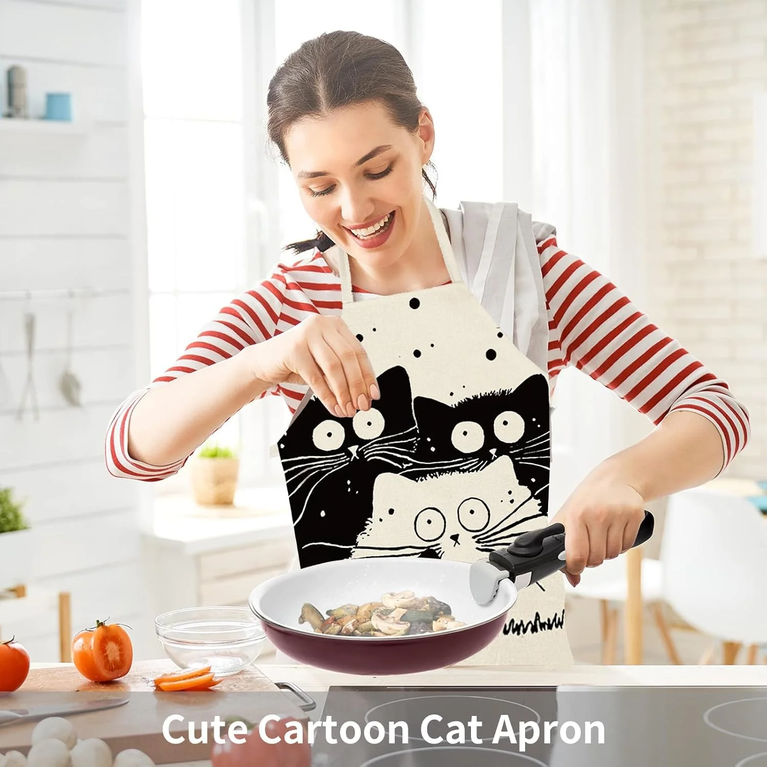 پیش بند گربه ای زیبا برای زنان و مردان - پیش بند آشپزی و شیرینی پزی کاوایی با جیب، پیش بند آشپز قابل تنظیم برای آشپزخانه، طرح گربه، 55 سانتی متر در 68 سانتی متر پیش بند گربه ای زیبا برای زنان و مردان - پیش بند آشپزی و شیرینی پزی کاوایی با جیب، پیش بند آشپز قابل تنظیم برای آشپزخانه، طرح گربه، 55 سانتی متر در 68 سانتی متر