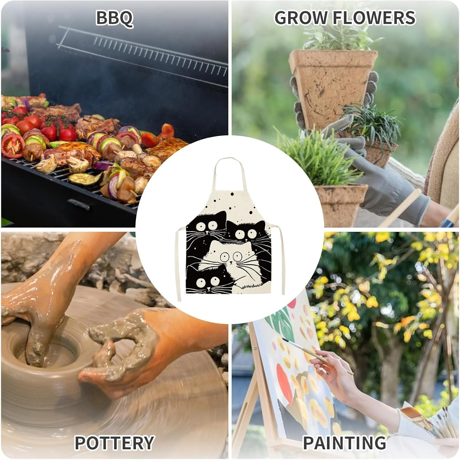 پیش بند گربه ای زیبا برای زنان و مردان - پیش بند آشپزی و شیرینی پزی کاوایی با جیب، پیش بند آشپز قابل تنظیم برای آشپزخانه، طرح گربه، 55 سانتی متر در 68 سانتی متر پیش بند گربه ای زیبا برای زنان و مردان - پیش بند آشپزی و شیرینی پزی کاوایی با جیب، پیش بند آشپز قابل تنظیم برای آشپزخانه، طرح گربه، 55 سانتی متر در 68 سانتی متر