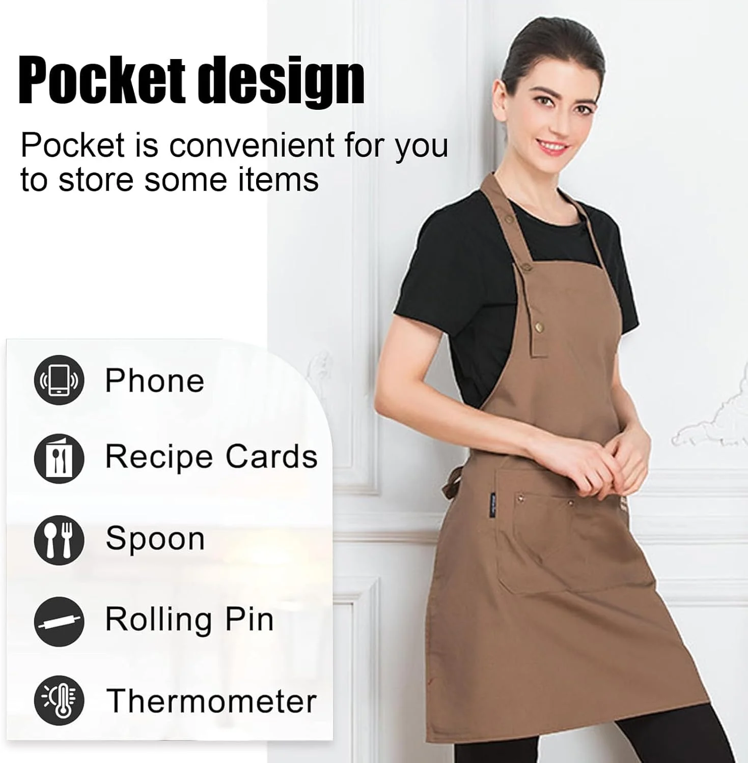 پیش بند آشپزی ضربدری پشت برای آقایان و بانوان با جیب، پیش بند کار آشپزی قابل تنظیم از جنس کتان برای آشپزخانه پیش بند آشپزی ضربدری پشت برای آقایان و بانوان با جیب، پیش بند کار آشپزی قابل تنظیم از جنس کتان برای آشپزخانه