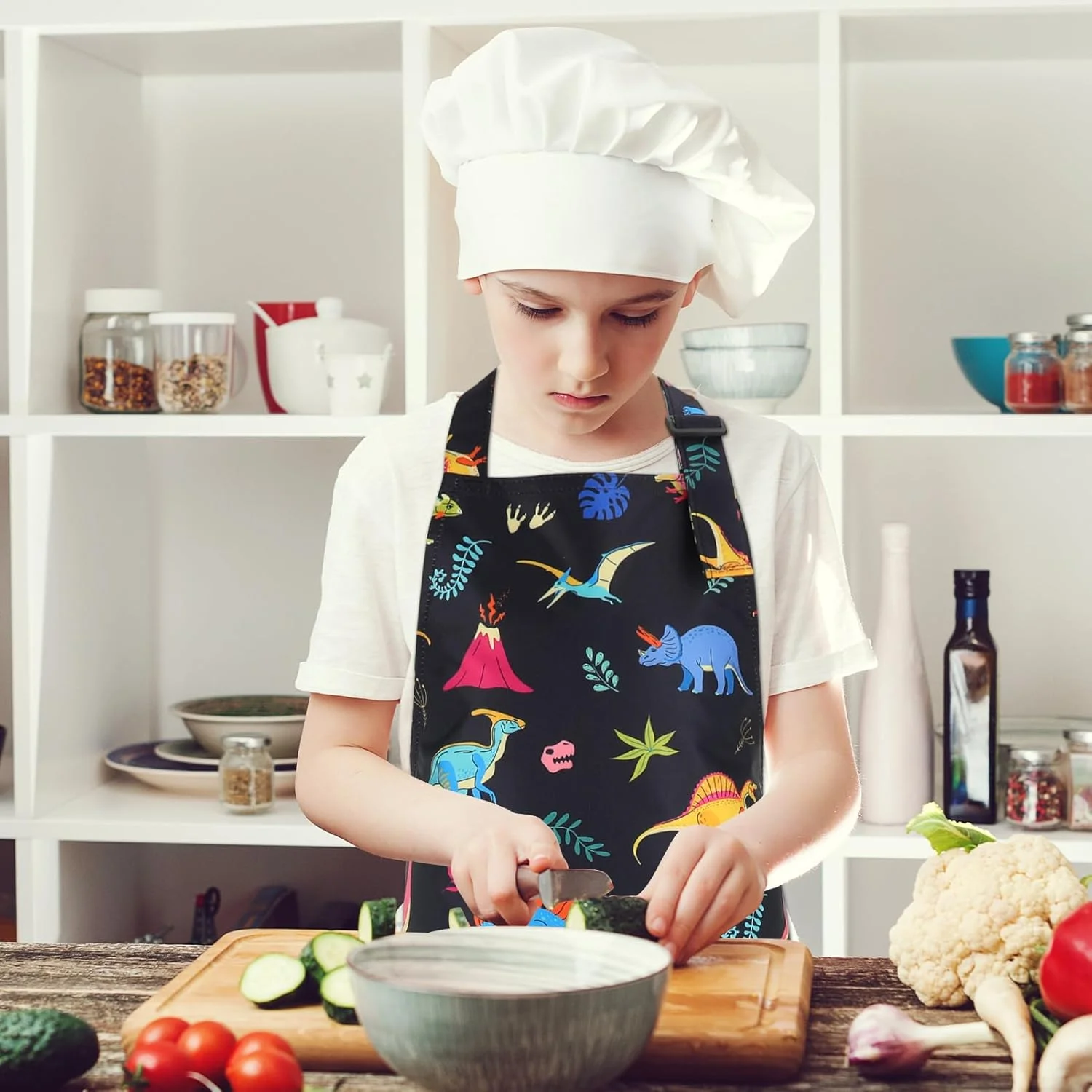 پیشبند بچگانه، طرح سیاره دایناسور، 2 عدد پیشبند آشپزی با بند قابل تنظیم، پیشبند آشپزخانه با جیب جلویی برای دختران نوپا، نقاشی، پخت، هنرمند، قابل شستشو، تاشو، سبک پیشبند بچگانه، طرح سیاره دایناسور، 2 عدد پیشبند آشپزی با بند قابل تنظیم، پیشبند آشپزخانه با جیب جلویی برای دختران نوپا، نقاشی، پخت، هنرمند، قابل شستشو، تاشو، سبک