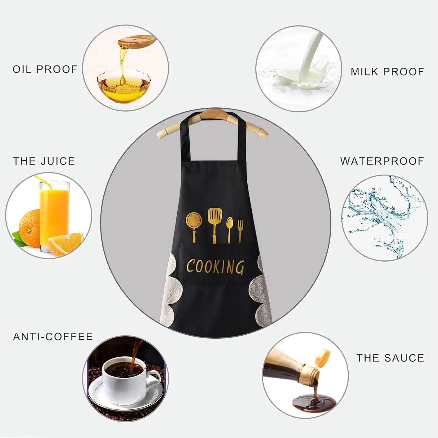 پیشبند آشپزخانه 2 عددی با جیب دستمال برای زنان، پیشبند زنانه با جیب، پیشبند ضد آب برای آشپزی، باغبانی و آرایشگاه پیشبند آشپزخانه 2 عددی با جیب دستمال برای زنان، پیشبند زنانه با جیب، پیشبند ضد آب برای آشپزی، باغبانی و آرایشگاه