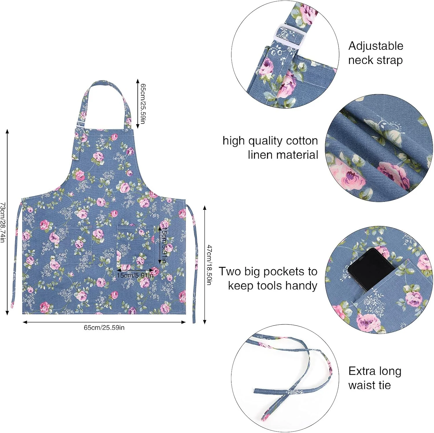 ست 2 عددی پیش بند آشپزخانه زنانه، پیش بند قابل تنظیم طرح گل، پیش بند آشپزی با جیب های بزرگ برای آشپزی، شیرینی پزی و باغبانی ست 2 عددی پیش بند آشپزخانه زنانه، پیش بند قابل تنظیم طرح گل، پیش بند آشپزی با جیب های بزرگ برای آشپزی، شیرینی پزی و باغبانی