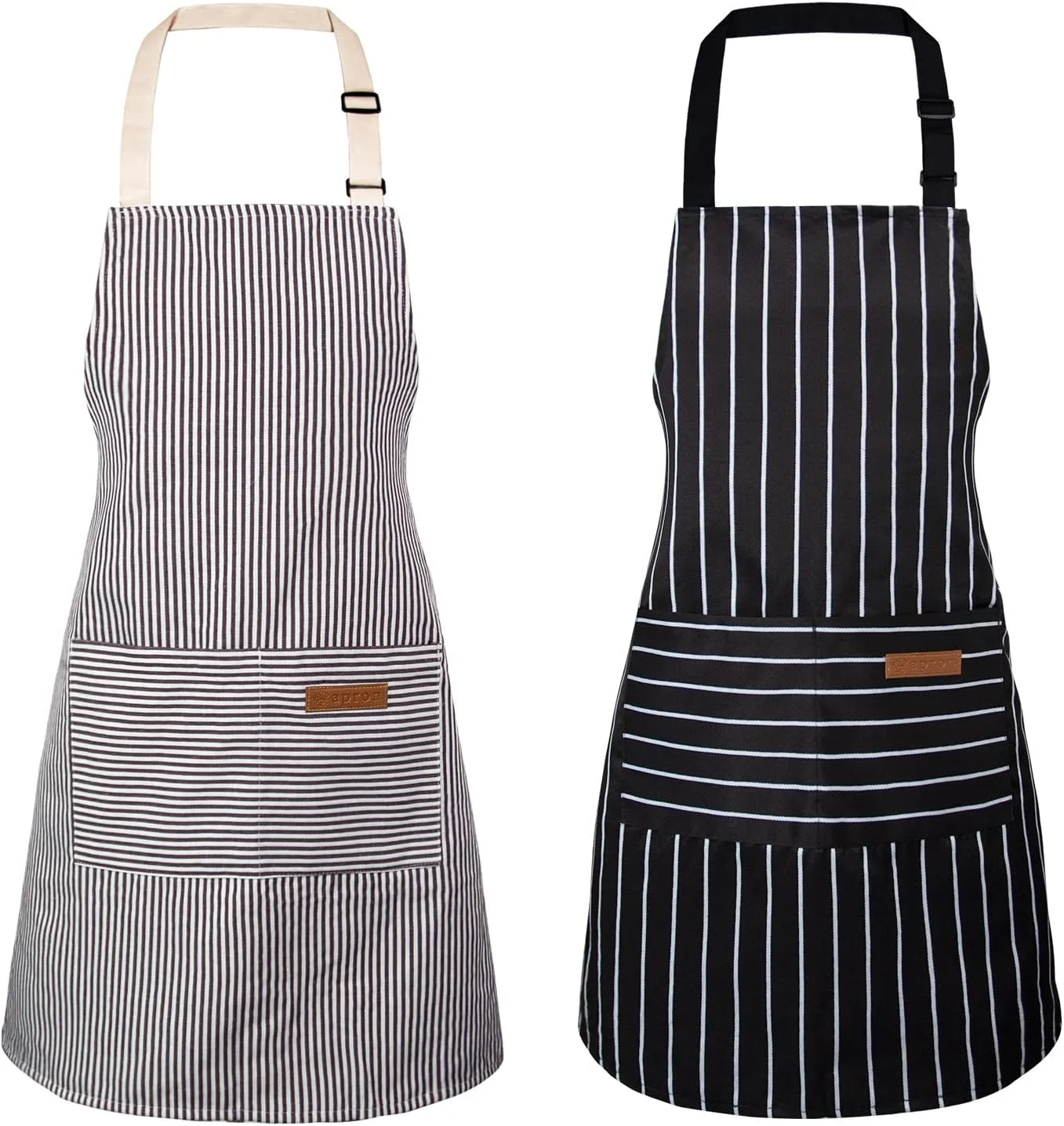 ست 2 عددی پیش بند آشپزی EXCOVIP برای زنان و مردان با 2 جیب، پیش بند قابل تنظیم برای آشپزخانه، پیش بند رستورانی برای پخت و پز، باغبانی و کباب پزی ست 2 عددی پیش بند آشپزی EXCOVIP برای زنان و مردان با 2 جیب، پیش بند قابل تنظیم برای آشپزخانه، پیش بند رستورانی برای پخت و پز، باغبانی و کباب پزی