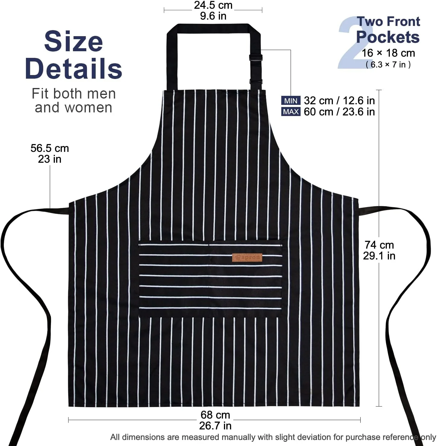 ست 2 عددی پیش بند آشپزی EXCOVIP برای زنان و مردان با 2 جیب، پیش بند قابل تنظیم برای آشپزخانه، پیش بند رستورانی برای پخت و پز، باغبانی و کباب پزی ست 2 عددی پیش بند آشپزی EXCOVIP برای زنان و مردان با 2 جیب، پیش بند قابل تنظیم برای آشپزخانه، پیش بند رستورانی برای پخت و پز، باغبانی و کباب پزی