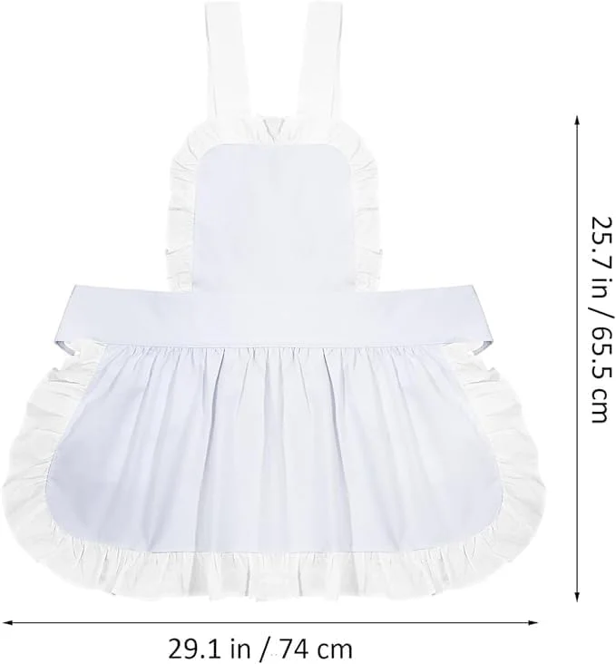 پیشبند خدمتکار توری دار، پیشبند سفید گارسون، پیشبند آشپزخانه، پیشبندهای زیبا برای زنان (1 عدد) پیشبند خدمتکار توری دار، پیشبند سفید گارسون، پیشبند آشپزخانه، پیشبندهای زیبا برای زنان (1 عدد)