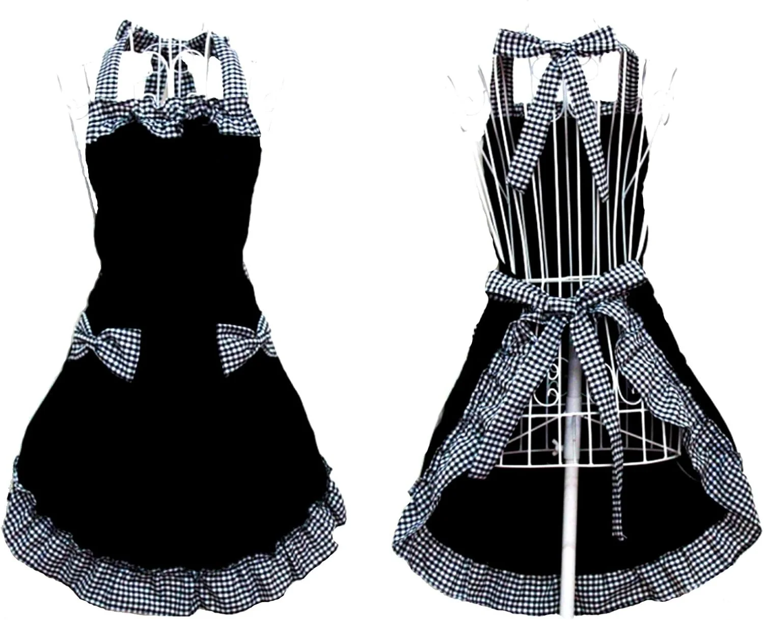 پیشبند آشپزخانه زنانه Hyzrz، طرح قدیمی و دوست داشتنی، مناسب برای هدیه روز مادر، سایز آزاد، مشکی