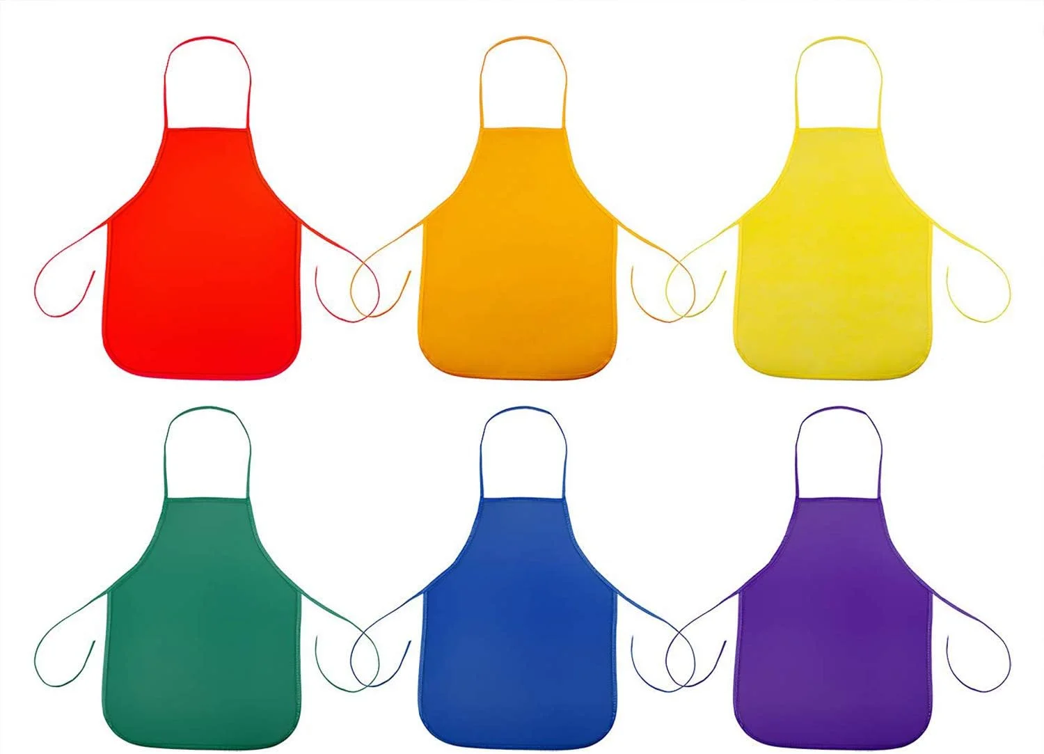 پیش بند نقاشی کودکان KASTWAVE، بسته 12 عددی، مناسب هنر، خانه، آشپزخانه، کلاس (6 رنگ)