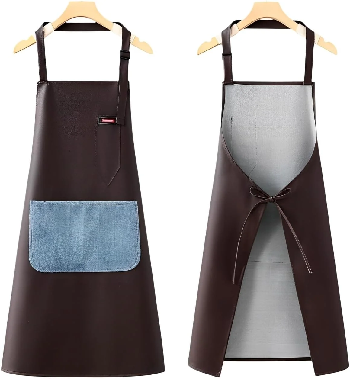 پیش بند آشپزی حرفه ای MOMENT، یک عددی، مناسب برای آقایان و بانوان، دارای جیب، قابل تنظیم، ضد آب و روغن