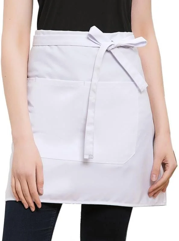پیش بند نیم تنه سفید NimbusNote، پیش بند آشپزی، لباس سرآشپز، پیش بند آشپزی برای مردان، زنان و بزرگسالان، پیش بند آشپزی آشپزخانه برای زنان با جیب، سفید