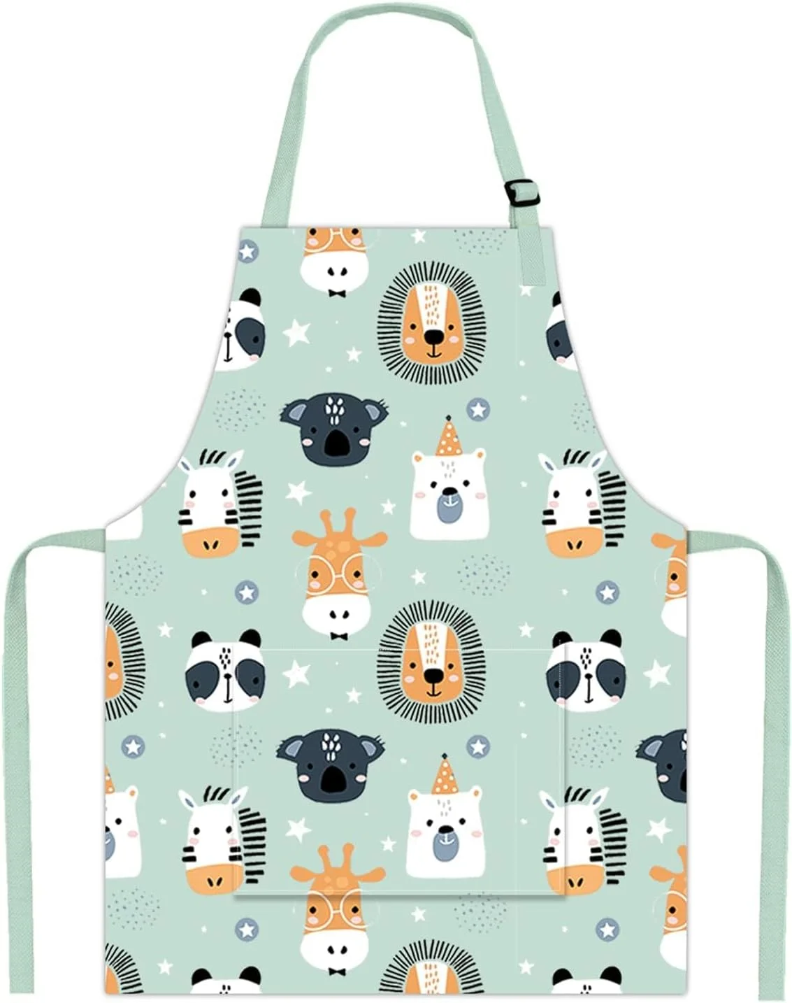 پیش بند بچگانه با بند قابل تنظیم برای پسران و دختران، 100% پنبه، پیش بند آشپزی کودک نوپا با جیب برای آشپزی در آشپزخانه