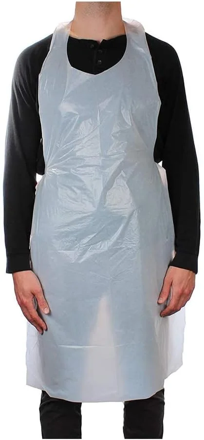 100 عدد پیش بند یکبار مصرف شفاف برای نظافت آشپزخانه، پخت و پز، ضد آب، پلی اتیلن، مناسب پخت و پز و استفاده در مراقبت شخصی (مدل بلند) پلاستیکی 100 عدد پیش بند یکبار مصرف شفاف برای نظافت آشپزخانه، پخت و پز، ضد آب، پلی اتیلن، مناسب پخت و پز و استفاده در مراقبت شخصی (مدل بلند) پلاستیکی