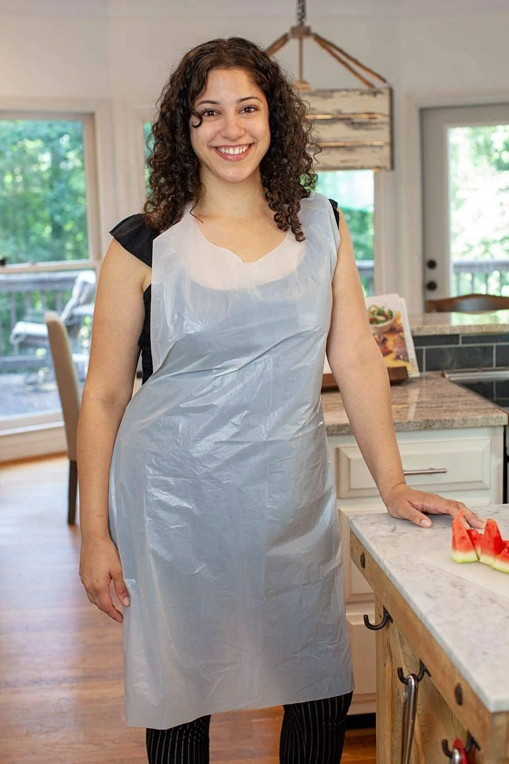 100 عدد پیش بند یکبار مصرف شفاف برای نظافت آشپزخانه، پخت و پز، ضد آب، پلی اتیلن، مناسب پخت و پز و استفاده در مراقبت شخصی (مدل بلند) پلاستیکی 100 عدد پیش بند یکبار مصرف شفاف برای نظافت آشپزخانه، پخت و پز، ضد آب، پلی اتیلن، مناسب پخت و پز و استفاده در مراقبت شخصی (مدل بلند) پلاستیکی