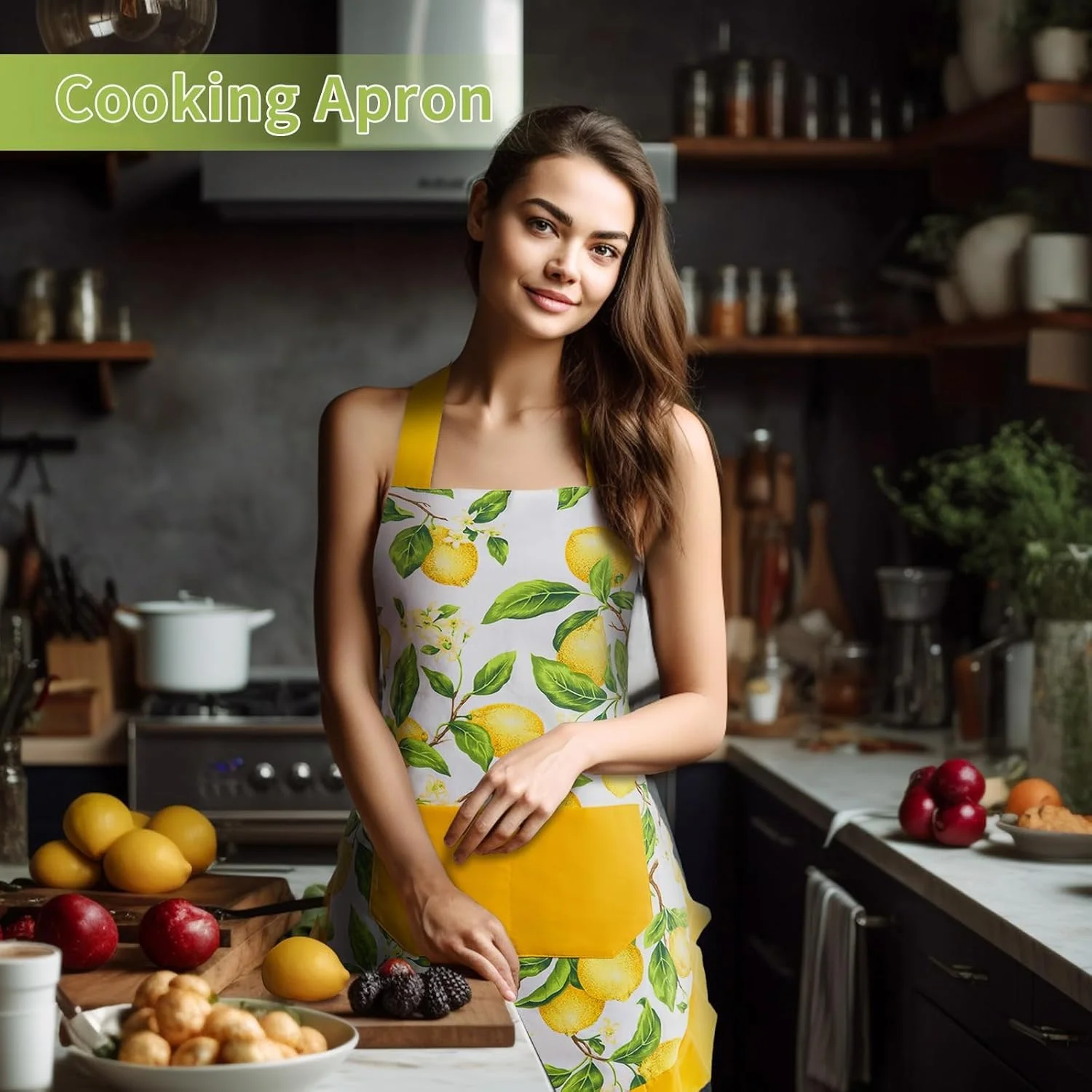 پیشبند گُلدار و قدیمی زنانه با جیب های کاربردی، بند گردن قابل تنظیم برای پیشبند آشپزخانه - ایده آل برای آشپزی، باغبانی، هدیه برای مادر، همسر، مادربزرگ (زرد) پیشبند گُلدار و قدیمی زنانه با جیب های کاربردی، بند گردن قابل تنظیم برای پیشبند آشپزخانه - ایده آل برای آشپزی، باغبانی، هدیه برای مادر، همسر، مادربزرگ (زرد)