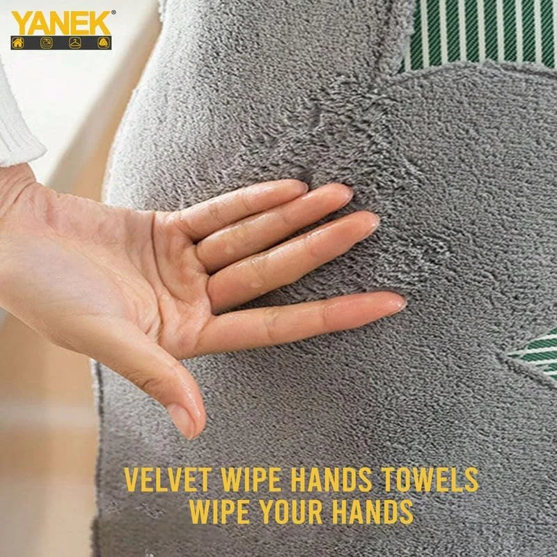 پیش بند آشپزخانه قابل تنظیم YANEK با دو حوله مخملی مرجانی دوخته شده، دارای جیب، بادوام، مناسب برای آشپزخانه منزل، رستوران باربیکیو، پیش بند سرآشپز، پیش بند پخت و پز، باغبانی - تصویر 3