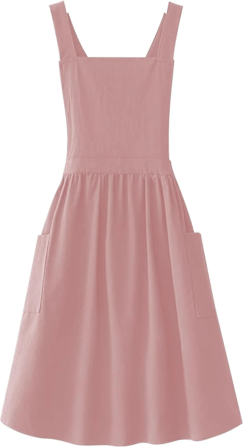 پیش بند آشپزخانه زنانه YANEK از جنس کتان و پنبه، بادوام، قابل شستشو، راحت و با جیب و بند قابل تنظیم؛ ایده آل برای پخت و پز، نانوایی، گل فروشی، کار و نظافت پیش بند آشپزخانه زنانه YANEK از جنس کتان و پنبه، بادوام، قابل شستشو، راحت و با جیب و بند قابل تنظیم؛ ایده آل برای پخت و پز، نانوایی، گل فروشی، کار و نظافت