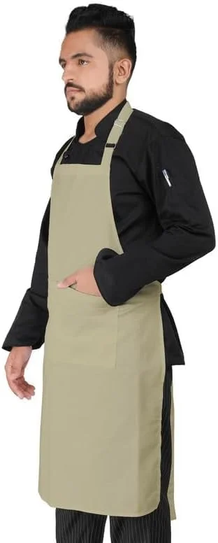 پیش بند آشپزخانه بلند YANEK | مناسب برای آقایان و بانوان | پیش بند قابل تنظیم آشپزی با جیب و سگک قابل تنظیم | برای خانه، رستوران، کافه، هتل، نانوایی، سالن پیش بند آشپزخانه بلند YANEK | مناسب برای آقایان و بانوان | پیش بند قابل تنظیم آشپزی با جیب و سگک قابل تنظیم | برای خانه، رستوران، کافه، هتل، نانوایی، سالن
