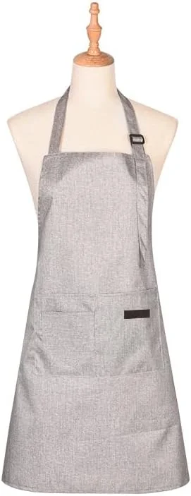 پیش بند آشپزی پلی استر YU WELL، پیش بند آشپزخانه قابل تنظیم، نرم، ضد آب و ضد لک با جیب برای زنان و مردان پیش بند آشپزی پلی استر YU WELL، پیش بند آشپزخانه قابل تنظیم، نرم، ضد آب و ضد لک با جیب برای زنان و مردان