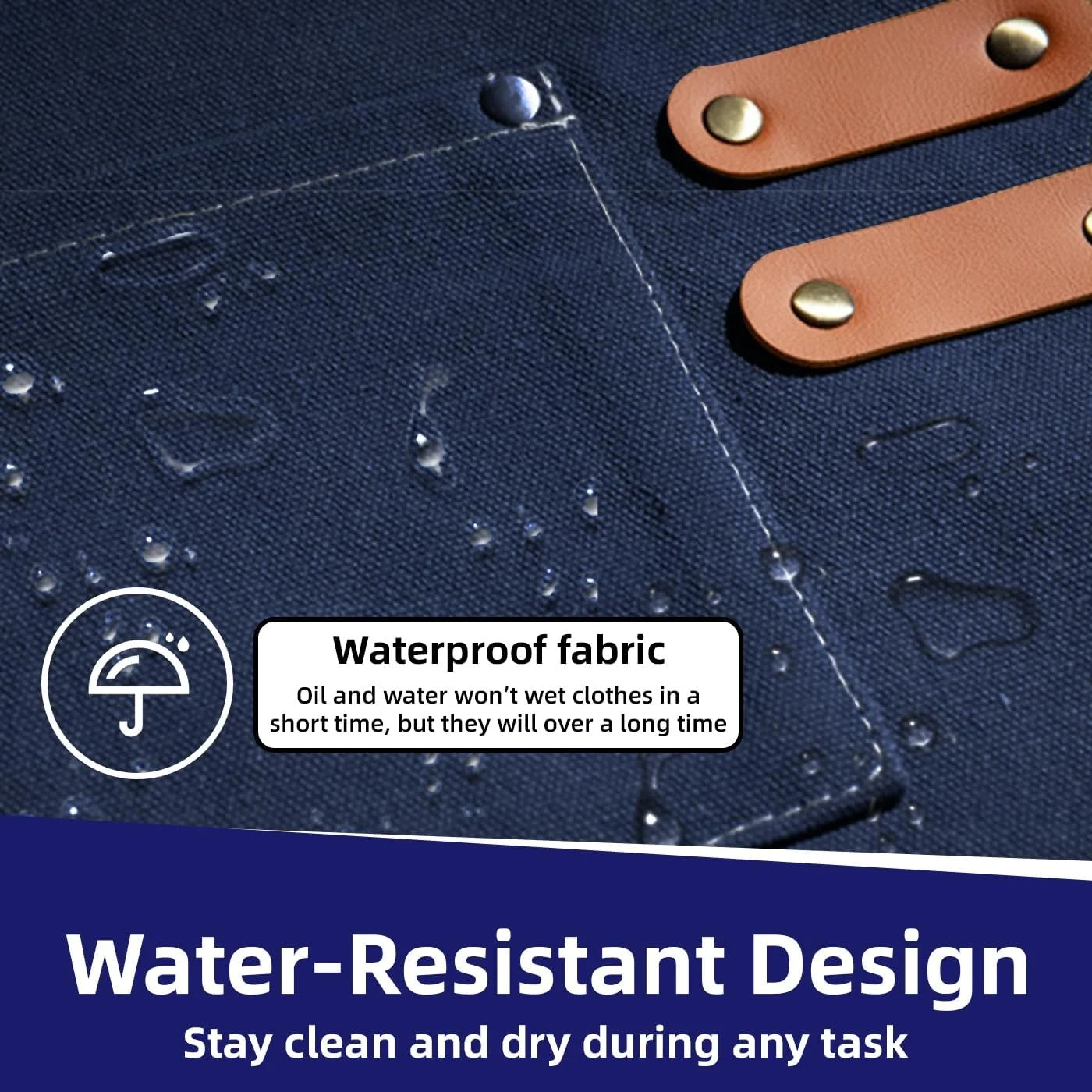 پیشبند بوم قابل تنظیم YumLock با بند گردن، مقاوم در برابر آب، مقاوم در برابر چروک، لباس کار نرم و بادوام پیشبند بوم قابل تنظیم YumLock با بند گردن، مقاوم در برابر آب، مقاوم در برابر چروک، لباس کار نرم و بادوام