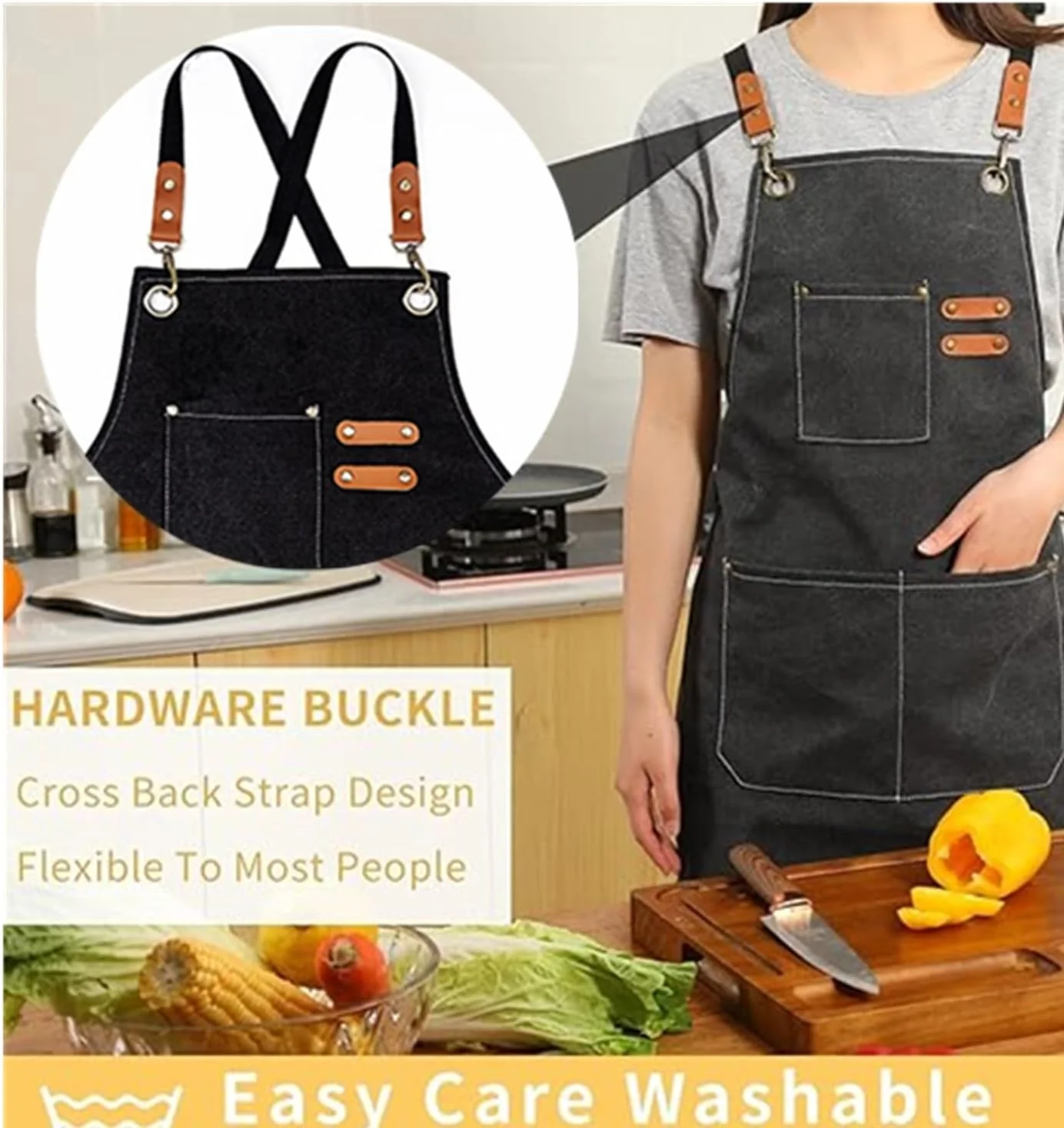 پیش بند آشپزی برای آقایان و بانوان با جیب های بزرگ، پیش بند ضربدری کتان با بندهای قابل تنظیم، پیش بند مقاوم در برابر آب برای پخت و پز، باربیکیو، کار، نقاشی، آشپزخانه، باغبانی و نانوایی پیش بند آشپزی برای آقایان و بانوان با جیب های بزرگ، پیش بند ضربدری کتان با بندهای قابل تنظیم، پیش بند مقاوم در برابر آب برای پخت و پز، باربیکیو، کار، نقاشی، آشپزخانه، باغبانی و نانوایی