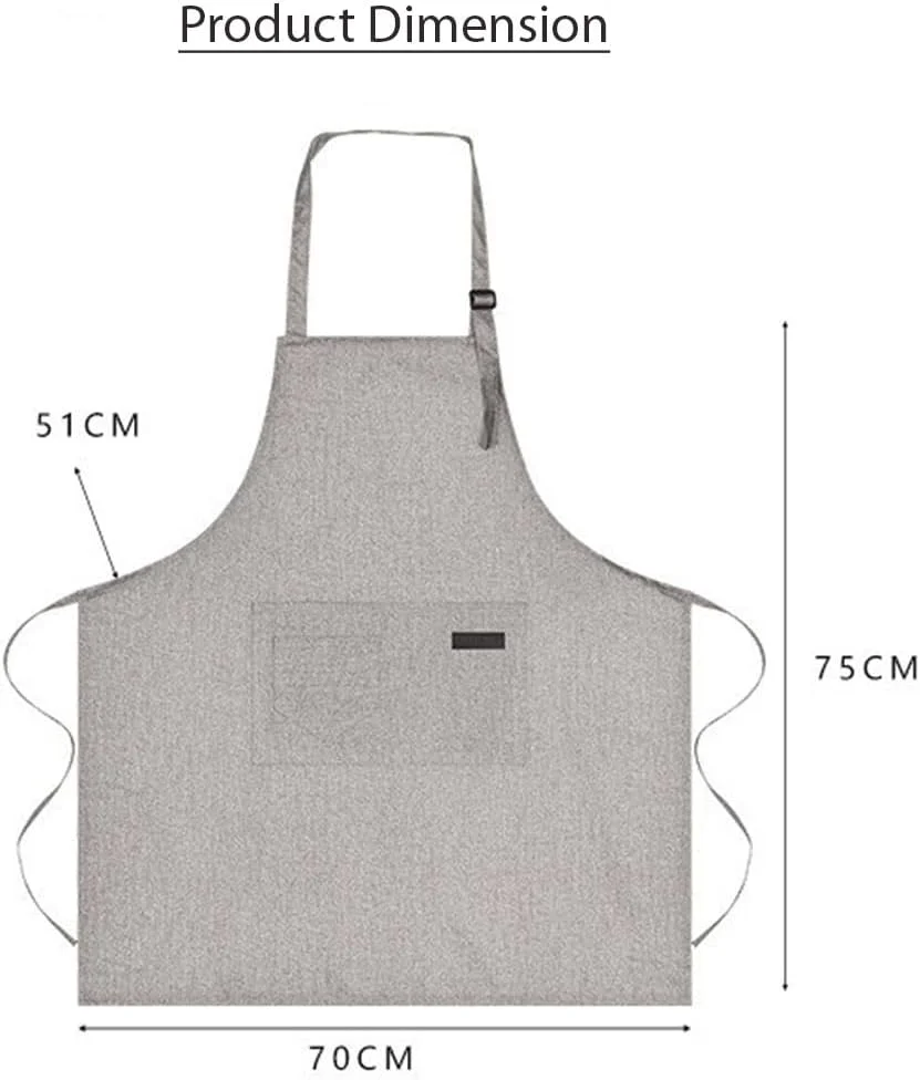 پیش بند آشپزی پلی استر YU WELL، پیش بند آشپزخانه قابل تنظیم، نرم، ضد آب و ضد لک با جیب برای زنان و مردان پیش بند آشپزی پلی استر YU WELL، پیش بند آشپزخانه قابل تنظیم، نرم، ضد آب و ضد لک با جیب برای زنان و مردان