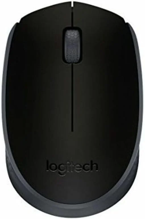 موش بی سیم لاجیتک M171 برای کامپیوتر، مک، لپ تاپ، 2.4 گیگاهرتز با گیرنده کوچک USB، ردیابی اپتیکال، 12 ماه عمر باتری، دو طرفه - مشکی