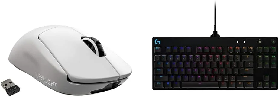 کیبورد گیمینگ مکانیکی Logitech G Pro Qwertz، مشکی و ماوس گیمینگ بی سیم PRO X SUPERLIGHT - سرعت بالا، ماوس گیمینگ سبک وزن سازگار با PC و Mac (پورت USB) - سفید کیبورد گیمینگ مکانیکی Logitech G Pro Qwertz، مشکی و ماوس گیمینگ بی سیم PRO X SUPERLIGHT - سرعت بالا، ماوس گیمینگ سبک وزن سازگار با PC و Mac (پورت USB) - سفید