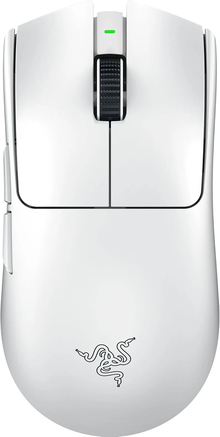 ماوس گیمینگ بیسیم Razer Viper V3 Pro Esports: متقارن، فوق سبک 54 گرمی، نرخ نمونهبرداری 8K، حسگر اپتیکال 35K DPI، سوییچهای اپتیکال Gen3، 8 کنترل قابل برنامهریزی، باتری 95 ساعته - سفید ماوس گیمینگ بیسیم Razer Viper V3 Pro Esports: متقارن، فوق سبک 54 گرمی، نرخ نمونهبرداری 8K، حسگر اپتیکال 35K DPI، سوییچهای اپتیکال Gen3، 8 کنترل قابل برنامهریزی، باتری 95 ساعته - سفید