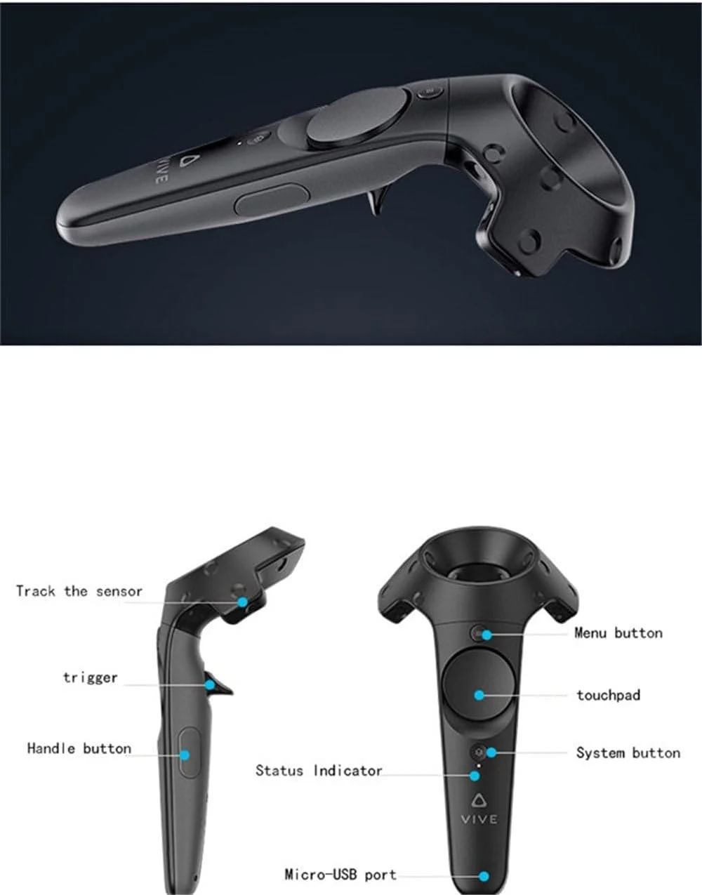 کنترلر واقعیت مجازی HTC VIVE