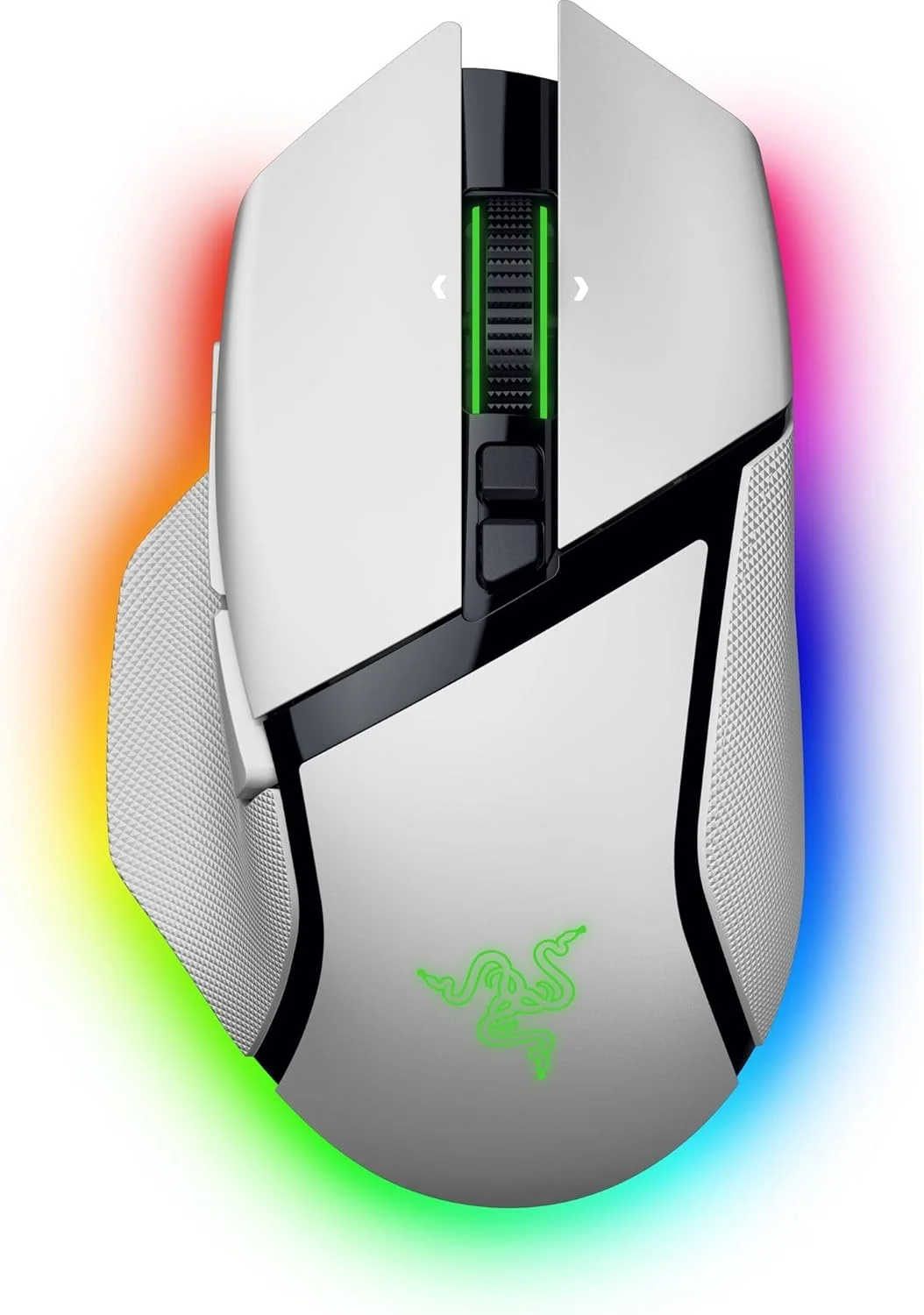 موس گیمینگ بیسیم Razer Basilisk V3 Pro 35K: چرخ اسکرول HyperScroll - حسگر اپتیکال 35K DPI نسل 2 - 13 کنترل قابل تنظیم - Chroma RGB - سوییچهای اپتیکال نسل 3 - عمر باتری تا 140 ساعت - سفید موس گیمینگ بیسیم Razer Basilisk V3 Pro 35K: چرخ اسکرول HyperScroll - حسگر اپتیکال 35K DPI نسل 2 - 13 کنترل قابل تنظیم - Chroma RGB - سوییچهای اپتیکال نسل 3 - عمر باتری تا 140 ساعت - سفید