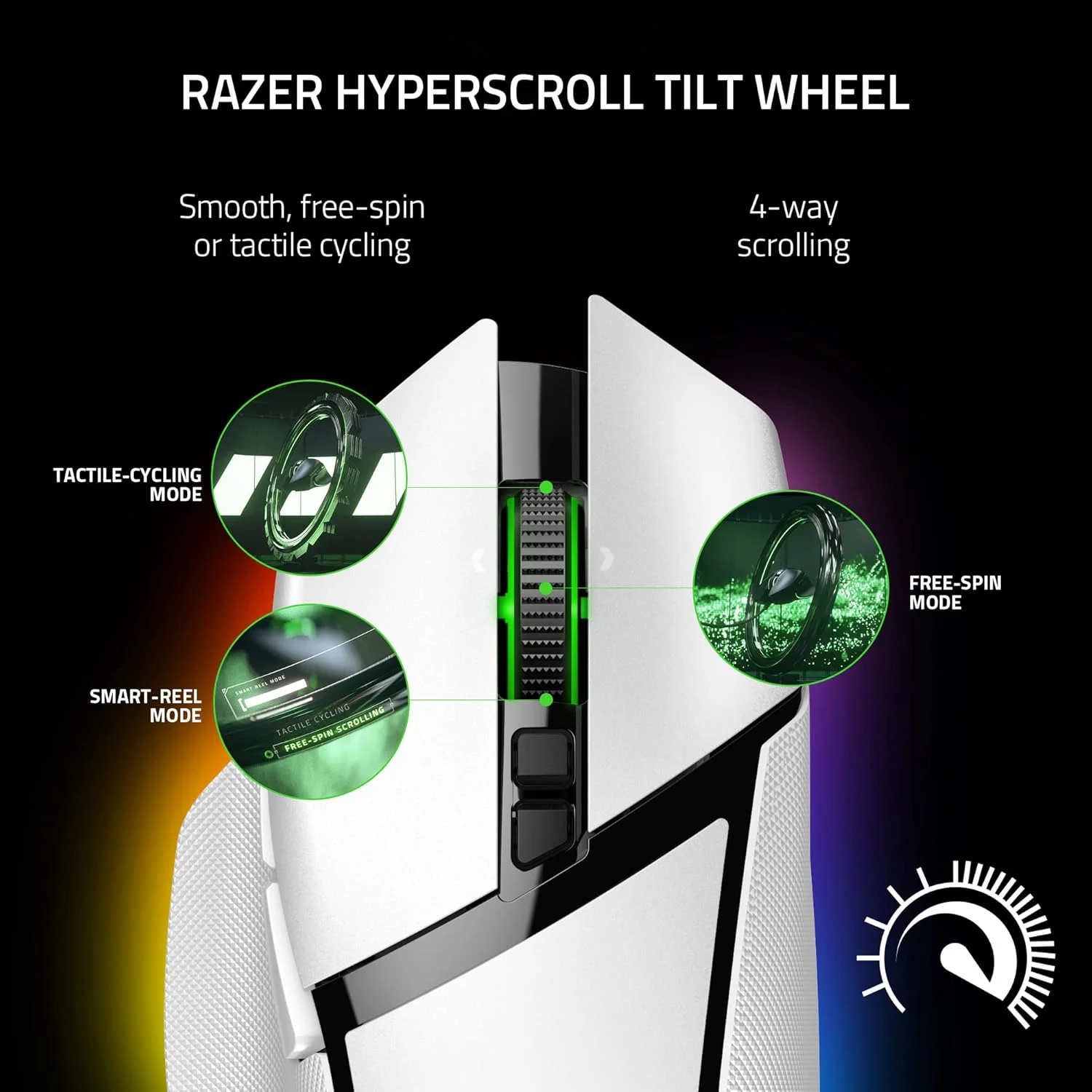 موس گیمینگ بیسیم قابل تنظیم Razer Basilisk V3 Pro: سوییچهای اپتیکال سریع نسل 3 - چرخ اسکرول HyperScroll - Chroma RGB - 11 دکمه قابل برنامهریزی - حسگر اپتیکال Focus Pro 30K - سفید موس گیمینگ بیسیم قابل تنظیم Razer Basilisk V3 Pro: سوییچهای اپتیکال سریع نسل 3 - چرخ اسکرول HyperScroll - Chroma RGB - 11 دکمه قابل برنامهریزی - حسگر اپتیکال Focus Pro 30K - سفید