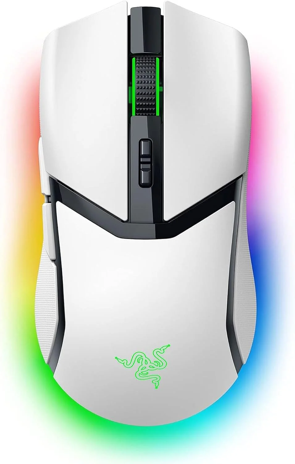 موس گیمینگ بیسیم Razer Cobra Pro، دارای 10 کنترل قابل تنظیم، نورپردازی Chroma RGB، حسگر اپتیکال 30K، سوییچهای اپتیکال نسل 3، 2.4 گیگاهرتز، بلوتوث و USB Type C، تا 170 ساعت عمر باتری - سفید موس گیمینگ بیسیم Razer Cobra Pro، دارای 10 کنترل قابل تنظیم، نورپردازی Chroma RGB، حسگر اپتیکال 30K، سوییچهای اپتیکال نسل 3، 2.4 گیگاهرتز، بلوتوث و USB Type C، تا 170 ساعت عمر باتری - سفید