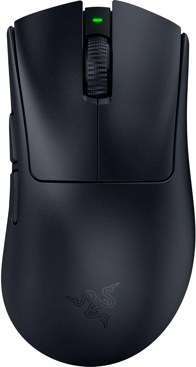 موس گیمینگ بی‌سیم Razer DeathAdder V4 Pro: وزن سبک 56 گرم - HyperSpeed Wireless Gen-2 - اسکرول اپتیکال - سوییچ‌های اپتیکال نسل 4 - سنسور Focus Pro 45K نسل 2 - تا 150 ساعت عمر باتری - مشکی