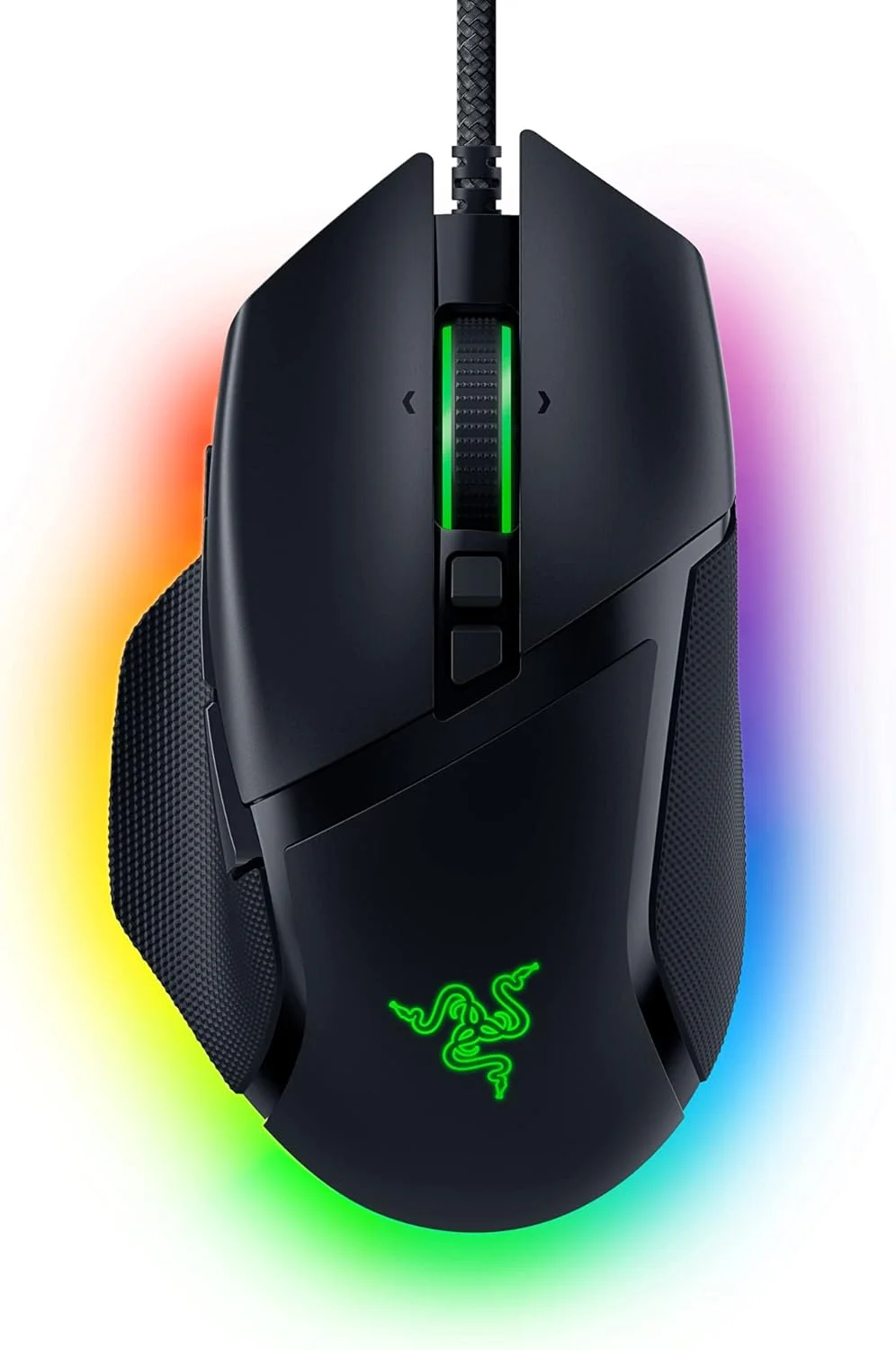 (بازسازی شده) ماوس گیمینگ سیمی ارگونومیک قابل تنظیم Razer Basilisk V3: سریعترین سوییچ ماوس - نورپردازی Chroma RGB - سنسور اپتیکال 26K DPI - 11 دکمه قابل برنامه ریزی - چرخ اسکرول HyperScroll