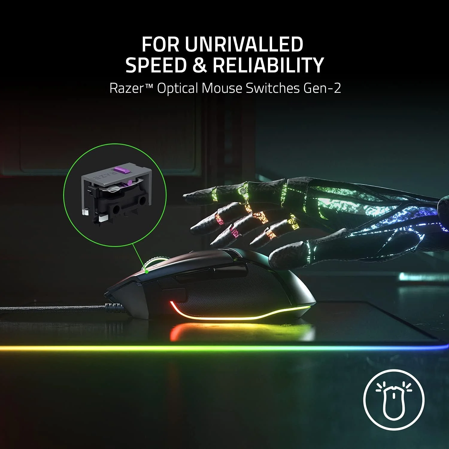 (بازسازی شده) ماوس گیمینگ سیمی ارگونومیک قابل تنظیم Razer Basilisk V3: سریعترین سوییچ ماوس - نورپردازی Chroma RGB - سنسور اپتیکال 26K DPI - 11 دکمه قابل برنامه ریزی - چرخ اسکرول HyperScroll (بازسازی شده) ماوس گیمینگ سیمی ارگونومیک قابل تنظیم Razer Basilisk V3: سریعترین سوییچ ماوس - نورپردازی Chroma RGB - سنسور اپتیکال 26K DPI - 11 دکمه قابل برنامه ریزی - چرخ اسکرول HyperScroll