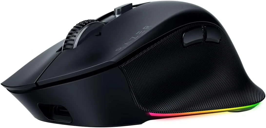 موس بیسیم ارگونومیک RGB راست دست Razer Pro Click V2: اتصال بیسیم HyperSpeed (2.4 گیگاهرتز)، بلوتوث - تا 3 دستگاه، اتصال سیمی USB-C، عمر باتری تا 3.5 ماه، 9 دکمه قابل برنامهریزی - مشکی موس بیسیم ارگونومیک RGB راست دست Razer Pro Click V2: اتصال بیسیم HyperSpeed (2.4 گیگاهرتز)، بلوتوث - تا 3 دستگاه، اتصال سیمی USB-C، عمر باتری تا 3.5 ماه، 9 دکمه قابل برنامهریزی - مشکی