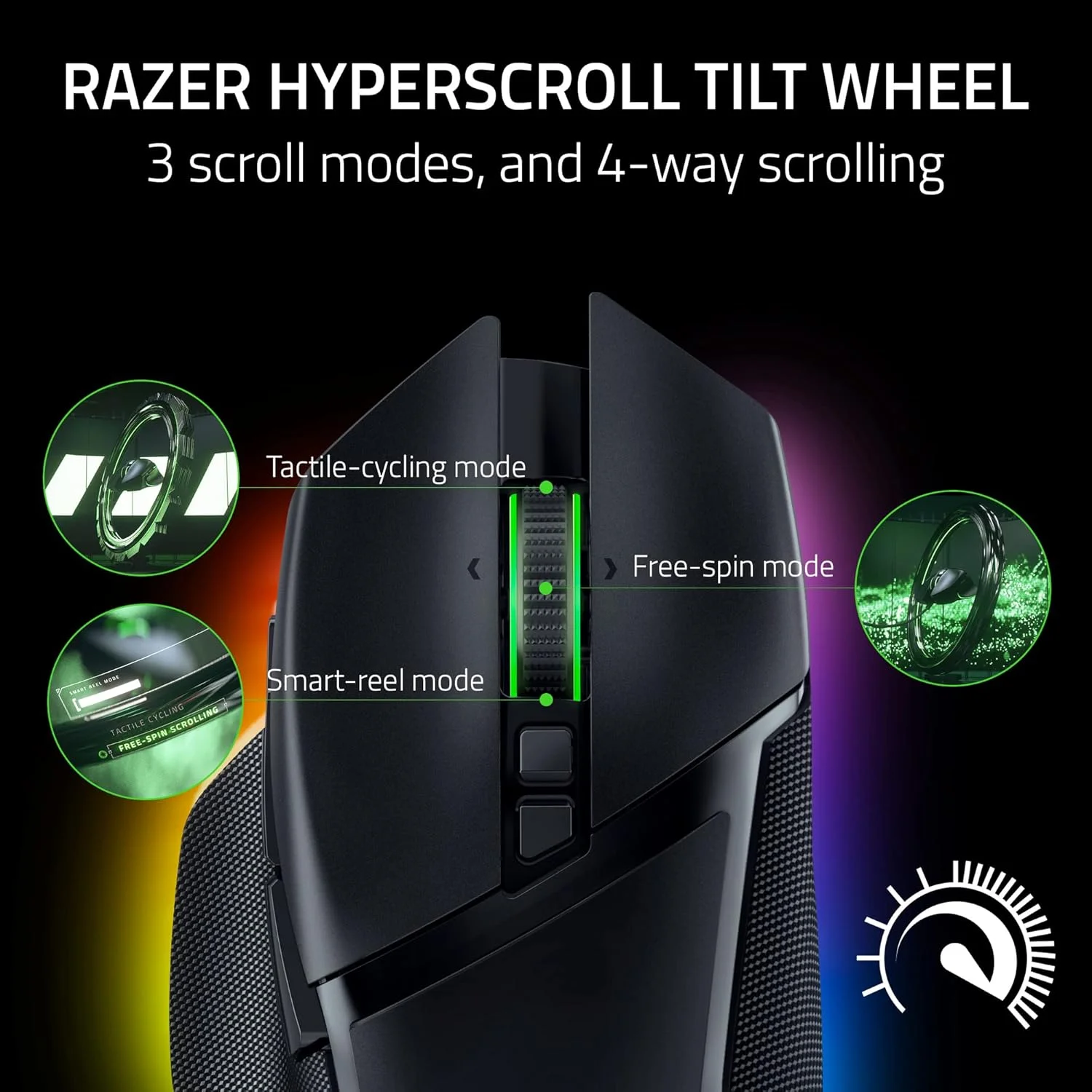 موس گیمینگ بیسیم Razer Basilisk V3 Pro: چرخ اسکرول HyperScroll - حسگر اپتیکال 30K DPI - سوییچهای اپتیکال نسل 3 - نورپردازی Chroma RGB با 13 ناحیه - 13 کنترل قابل برنامهریزی - 3 حالت اتصال - مشکی موس گیمینگ بیسیم Razer Basilisk V3 Pro: چرخ اسکرول HyperScroll - حسگر اپتیکال 30K DPI - سوییچهای اپتیکال نسل 3 - نورپردازی Chroma RGB با 13 ناحیه - 13 کنترل قابل برنامهریزی - 3 حالت اتصال - مشکی