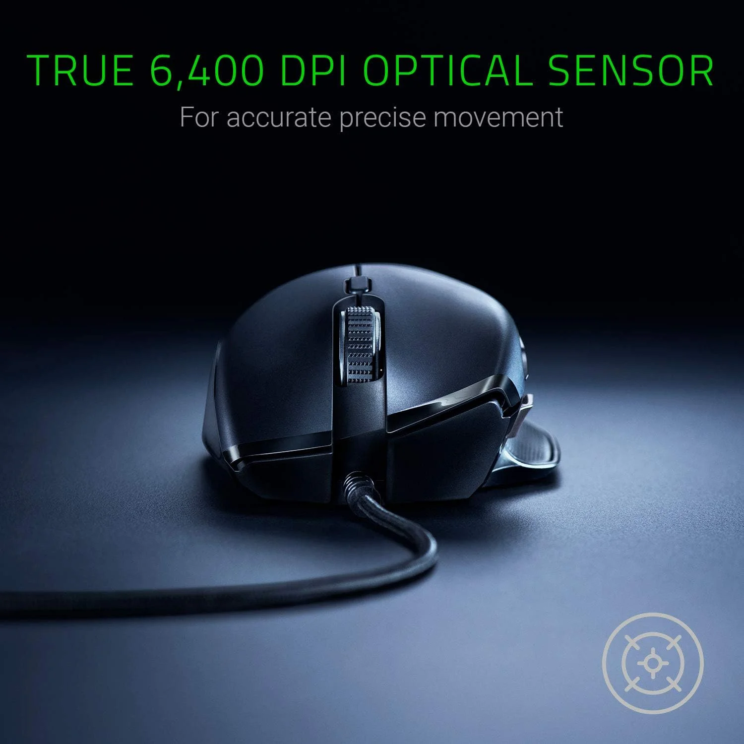 موس گیمینگ ریزر Basilisk Essential: سنسور اپتیکال 6400 DPI - نورپردازی Chroma RGB - 7 دکمه قابل برنامه ریزی - سوییچ های مکانیکی - مشکی کلاسیک