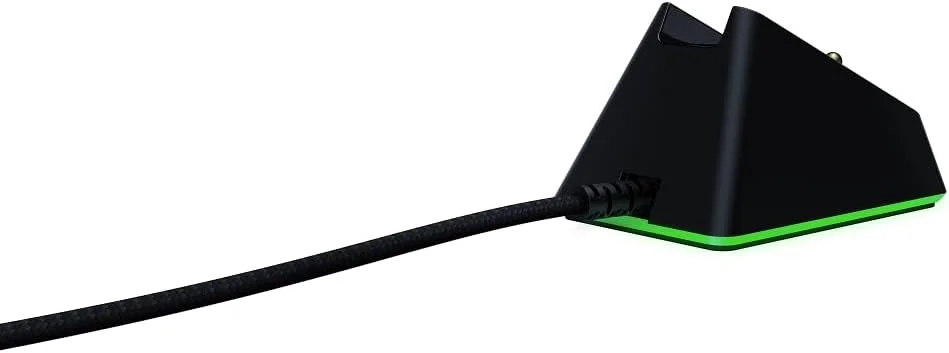 پایه شارژ ماوس Razer Chroma - پایه مغناطیسی با نورپردازی RGB نشانگر وضعیت شارژ، پایه های ضد لغزش Gecko، با قابلیت Razer Chroma - مشکی کلاسیک