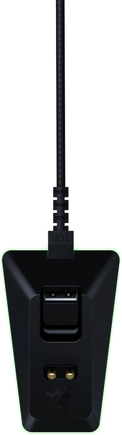 پایه شارژ ماوس Razer Chroma - پایه مغناطیسی با نورپردازی RGB نشانگر وضعیت شارژ، پایه های ضد لغزش Gecko، با قابلیت Razer Chroma - مشکی کلاسیک