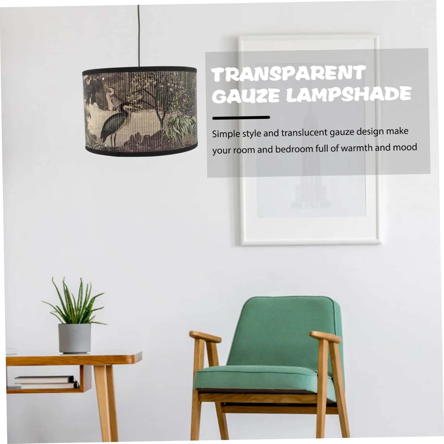 آباژور آویز وینتیج، روکش چراغ سقفی رترو، چراغ آویز تزئینی برای خانه، طراحی چاپی شیک برای اتاق نشیمن و اتاق خواب