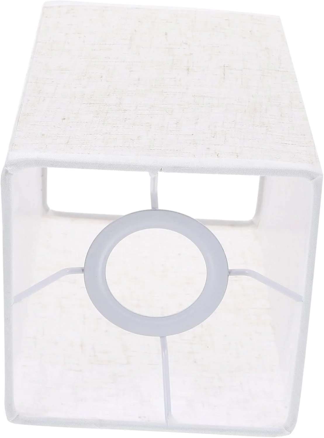 آباژور پارچه ای Hemobllo، شیک و مدرن، ساده، متوسط، مربعی، مناسب دکور خانه، دکوراسیون رترو، پارچه برنجی، سفید، برای لامپ دیواری