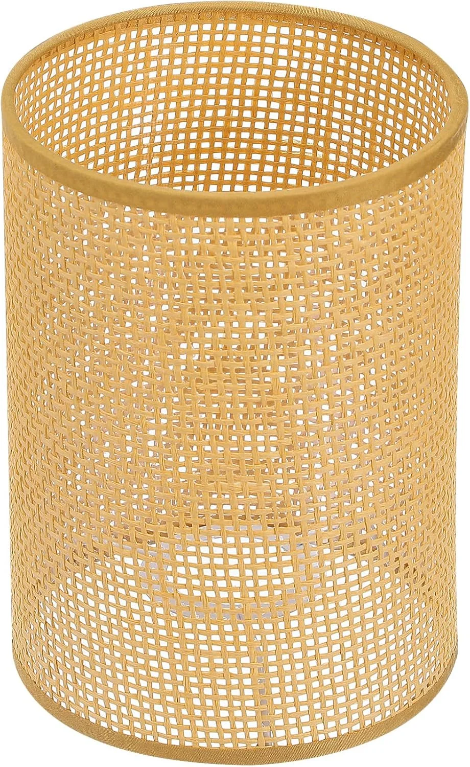 Hemobllo آباژور حصیری، روکش استوانه ای لامپ E27، روکش چراغ آویز بافته شده حصیری، روکش لامپ 20.5x14x14 سانتی متر برای لوستر، چراغ های رومیزی