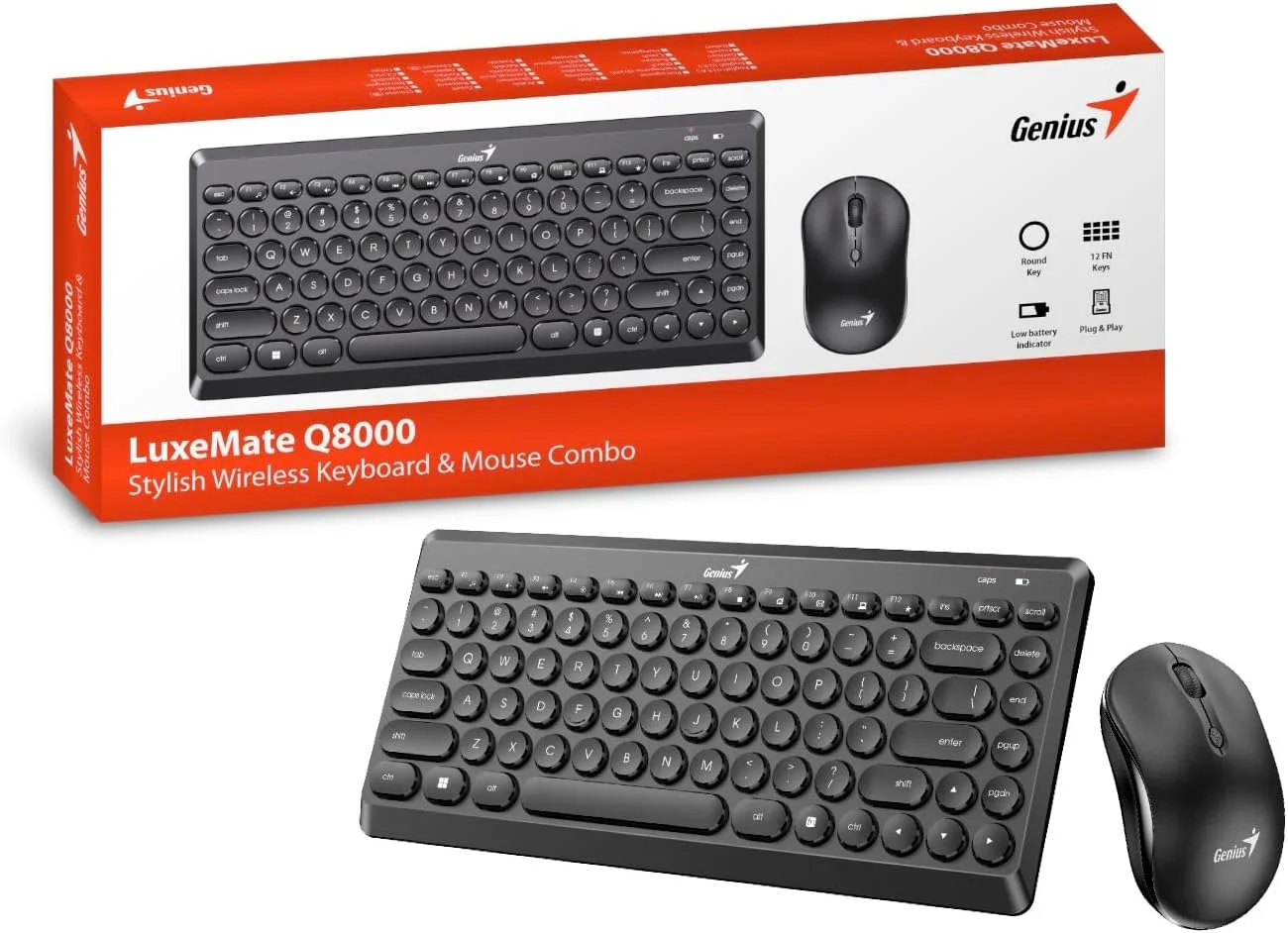 ست کیبورد و ماوس بی سیم شیک LuxeMate Q8000 ست کیبورد و ماوس بی سیم شیک LuxeMate Q8000