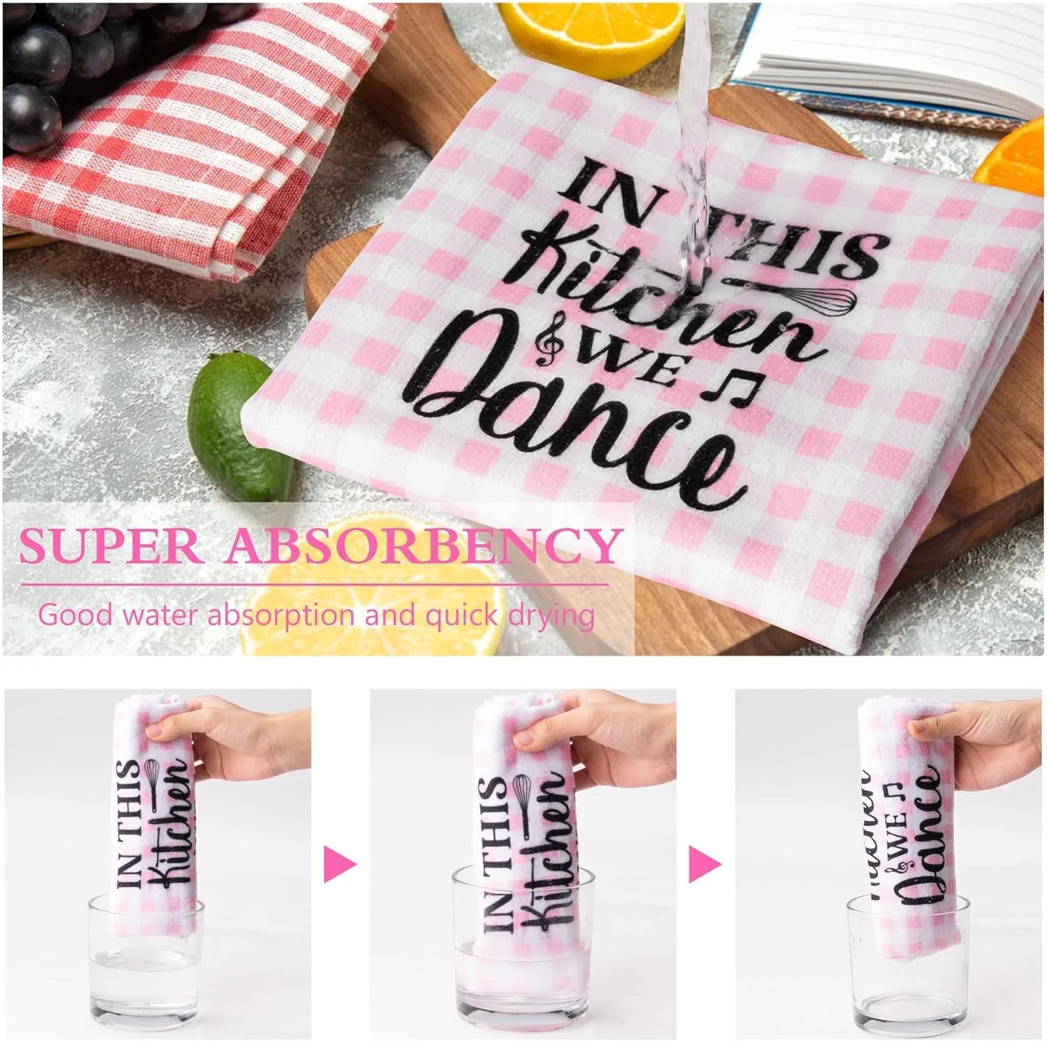 دستمال آشپزخانه صورتی BIGTHREE، 5 عدد دستمال سفره پنبه ای زود خشک شونده، نرم و فوق العاده جاذب، مناسب منزل، عروسی، مهمانی، بوفه، و هدیه خانه نویی، 40×60 سانتی متر دستمال آشپزخانه صورتی BIGTHREE، 5 عدد دستمال سفره پنبه ای زود خشک شونده، نرم و فوق العاده جاذب، مناسب منزل، عروسی، مهمانی، بوفه، و هدیه خانه نویی، 40×60 سانتی متر