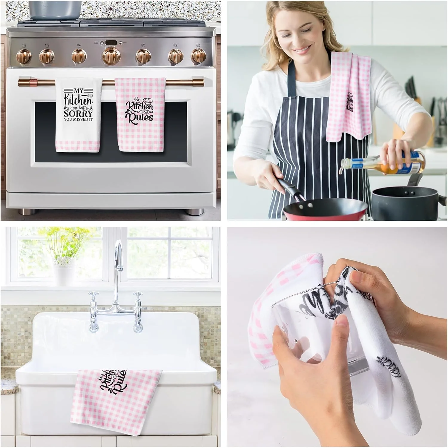 دستمال آشپزخانه صورتی BIGTHREE، 5 عدد دستمال سفره پنبه ای زود خشک شونده، نرم و فوق العاده جاذب، مناسب منزل، عروسی، مهمانی، بوفه، و هدیه خانه نویی، 40×60 سانتی متر دستمال آشپزخانه صورتی BIGTHREE، 5 عدد دستمال سفره پنبه ای زود خشک شونده، نرم و فوق العاده جاذب، مناسب منزل، عروسی، مهمانی، بوفه، و هدیه خانه نویی، 40×60 سانتی متر