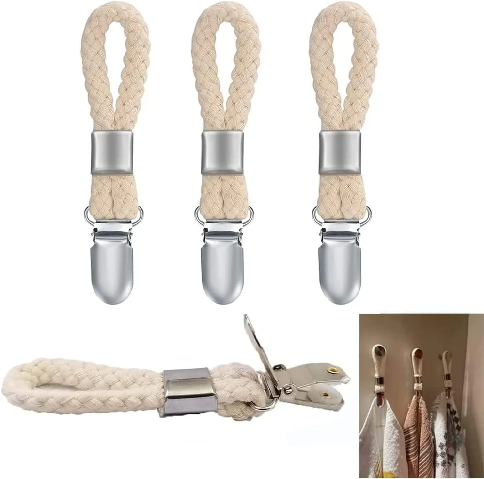 گیره حوله چای ELECDON، گیره حوله، گیره آویز حوله ساحلی، گیره مناسب برای نگهداری، برای آویزان کردن وسایل پارچه ای، کابینت های آشپزخانه و حمام منزل، 4 عدد سفید گیره حوله چای ELECDON، گیره حوله، گیره آویز حوله ساحلی، گیره مناسب برای نگهداری، برای آویزان کردن وسایل پارچه ای، کابینت های آشپزخانه و حمام منزل، 4 عدد سفید