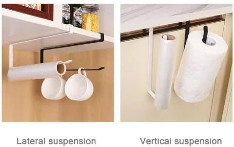 ECVV (۵ عدد) نگهدارنده حوله کاغذی زیر کابینت برای آشپزخانه، حمام، انبار، آویز قفسه حوله کاغذی، آویز بالای درب، بدون نیاز به سوراخکاری (مشکی) ECVV (۵ عدد) نگهدارنده حوله کاغذی زیر کابینت برای آشپزخانه، حمام، انبار، آویز قفسه حوله کاغذی، آویز بالای درب، بدون نیاز به سوراخکاری (مشکی)