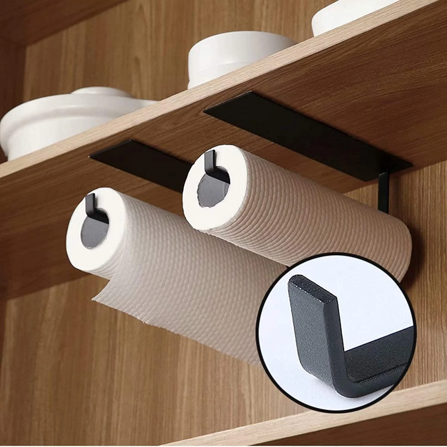 نگهدارنده حوله کاغذی COOLBABY زیر کابینت، آویز نگهدارنده حوله کاغذی برای حمام، آشپزخانه (بدون نیاز به سوراخکاری، مشکی), YLY2014-BLK نگهدارنده حوله کاغذی COOLBABY زیر کابینت، آویز نگهدارنده حوله کاغذی برای حمام، آشپزخانه (بدون نیاز به سوراخکاری، مشکی), YLY2014-BLK