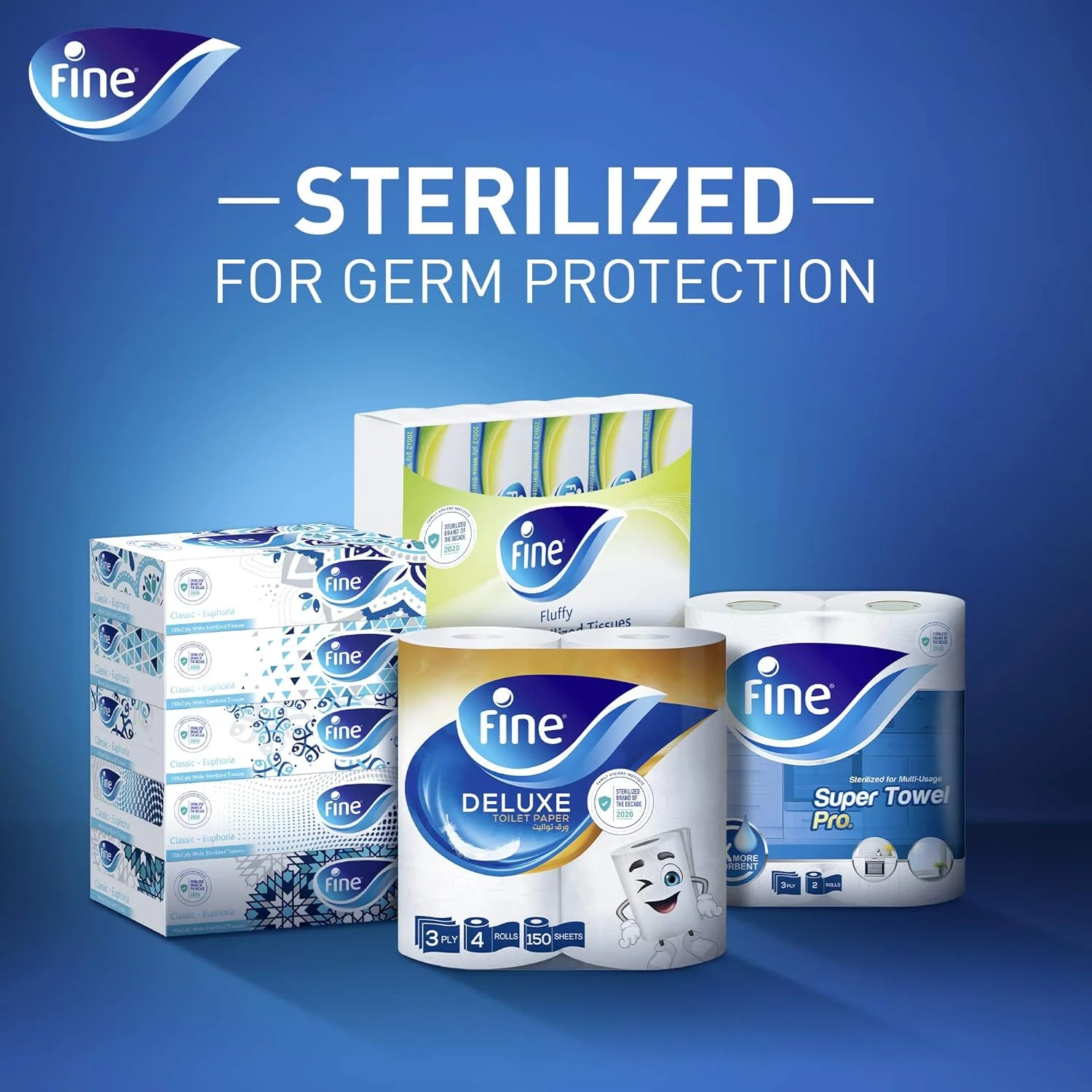 دستمال حوله ای آشپزخانه فاین، سوپر تیشو پرو، 3 لایه، 16 رول دستمال حوله ای آشپزخانه فاین، سوپر تیشو پرو، 3 لایه، 16 رول