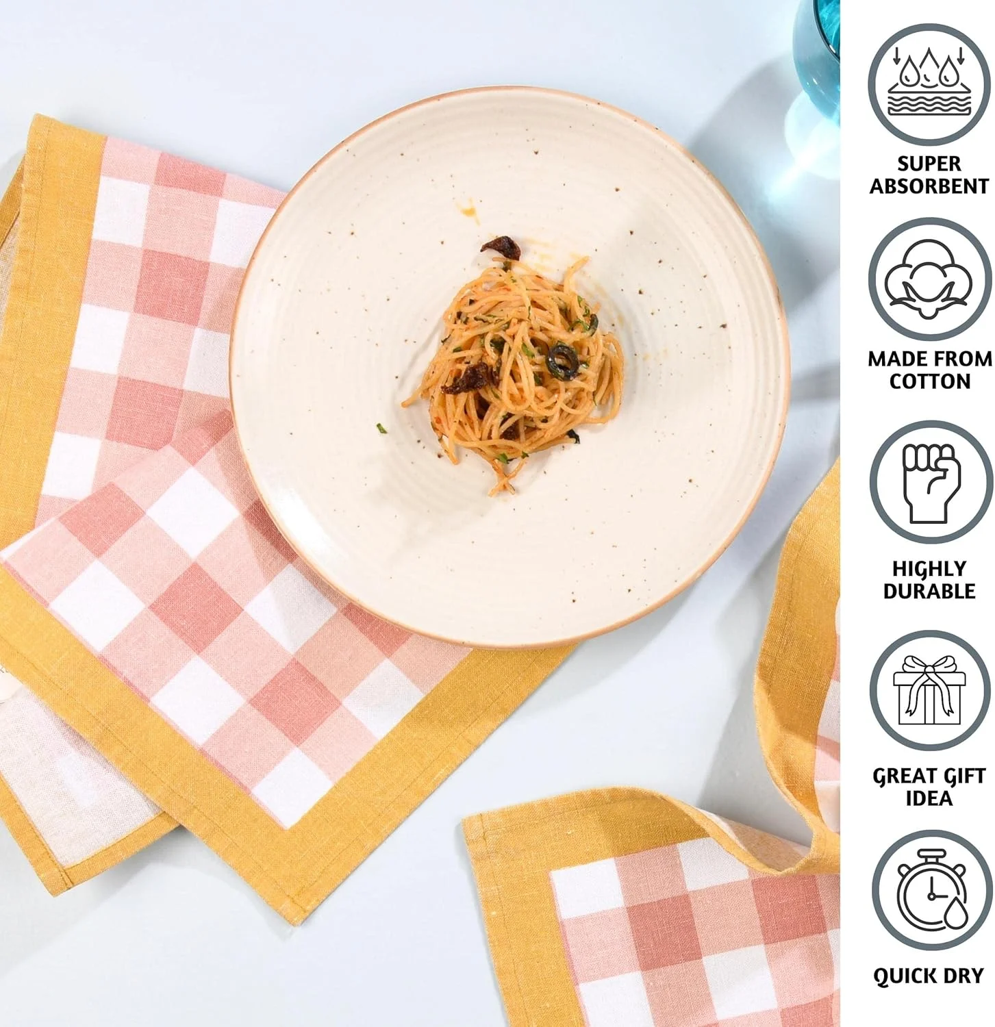 دستمال آشپزخانه Folkulture با حلقه آویز، ست 3 عددی، دستمال سفره 100% پنبه ای برای خشک کردن ظروف، 25" x 15" دستمال چای یا دستمال دستی تزئینی آشپزخانه برای دکوراسیون خانه روستایی (راه راه مرجانی) دستمال آشپزخانه Folkulture با حلقه آویز، ست 3 عددی، دستمال سفره 100% پنبه ای برای خشک کردن ظروف، 25" x 15" دستمال چای یا دستمال دستی تزئینی آشپزخانه برای دکوراسیون خانه روستایی (راه راه مرجانی)